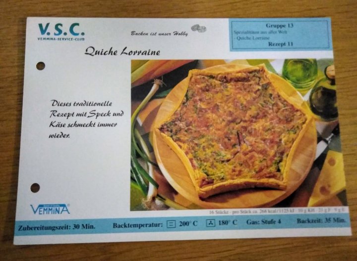 Femmina Rezeptkarte