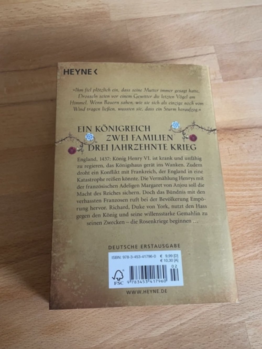 Buch Die Rosen Kriege - Sturmvogel