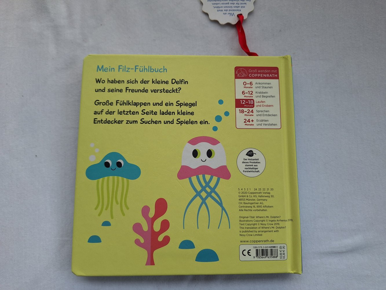 Fühlbuch Kuckuck, kleiner Delfin mit Filzklappen