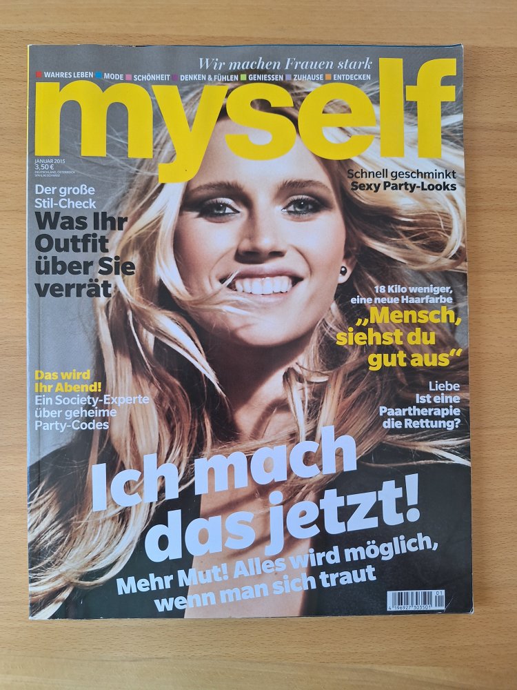 Zeitschrift myself vom Januar 2015 Fashion & Beauty Frauenzeitschrift