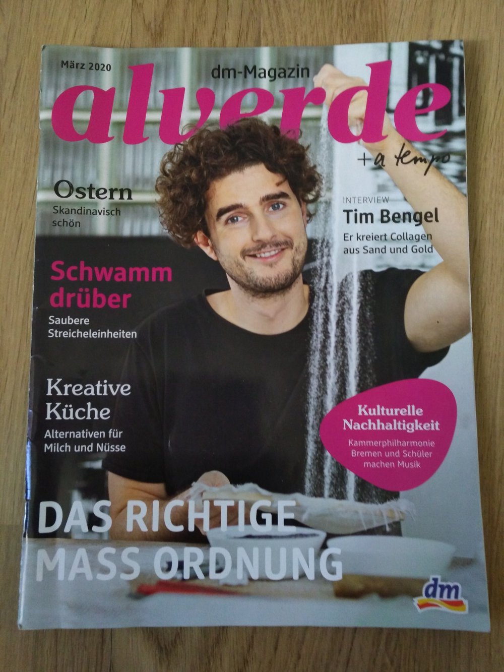 Zeitschrift alverde + a tempo vom März 2020 mit Schwerpunktthema Ordnung