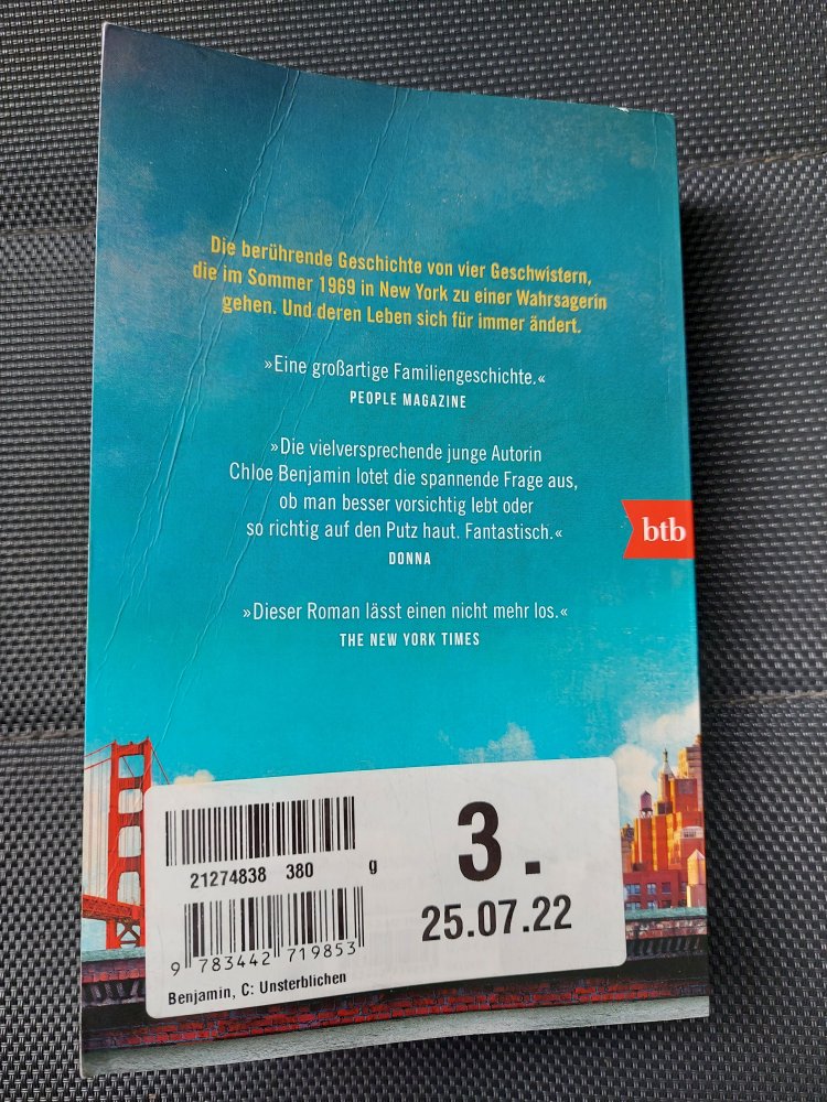 Roman Die Unsterblichen von Chloe Benjamin