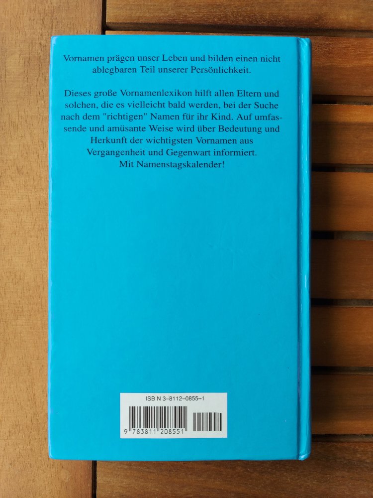 Namensbuch Das neue Vornamenslexikon von Monika Reuter