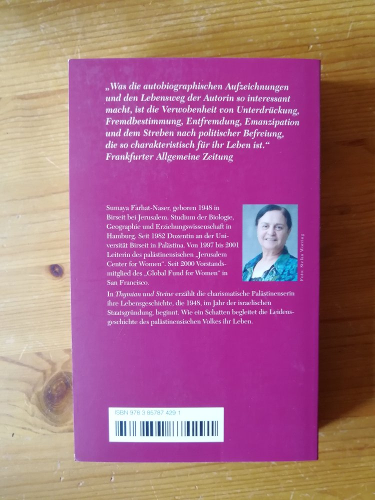 Thymian und Steine – Eine palästinensische Lebensgeschichte - aktualisierte Sonderausgabe
