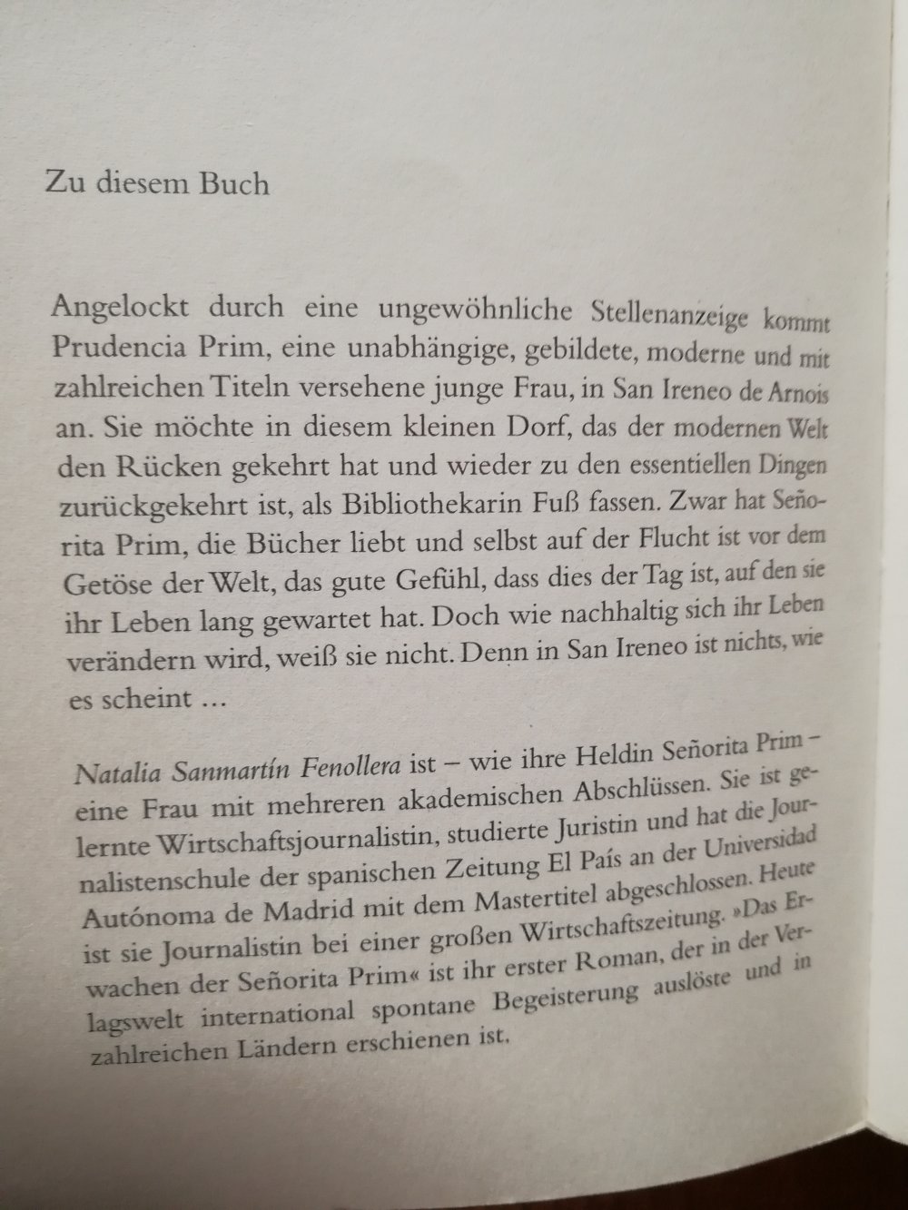 Das Erwachen der Señorita Prim