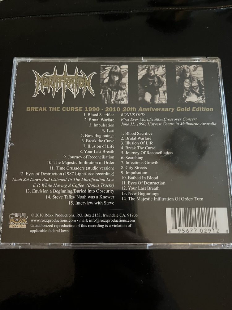MORTIFICATION – Break The Curse 1990-2010 2disc DVD + CD limit.Edit. #death #metal