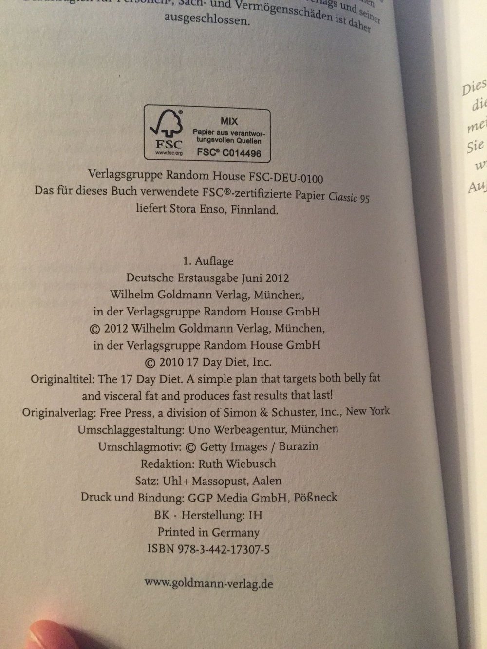 Die 17-Tage-Diät  * Buch * 