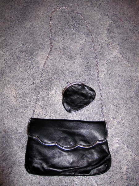 Leder Clutch mit Portemonnaie
