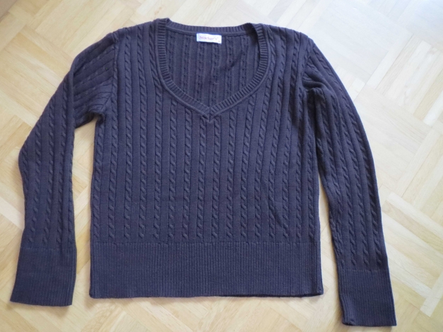 Pullover,braun,V-Ausschnitt