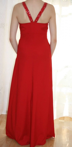 Abiballkleid Abendkleid Ballkleid Brautjungfernkleid rot elegant Empire 36/38