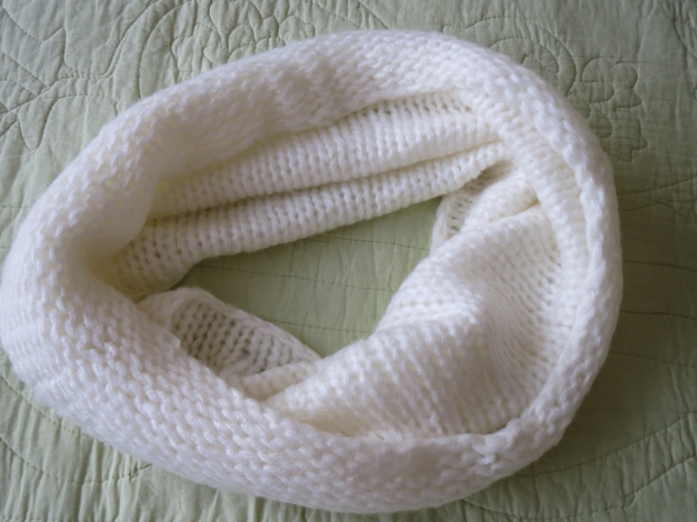 Schal, Schlauchschal, weiß, Loop