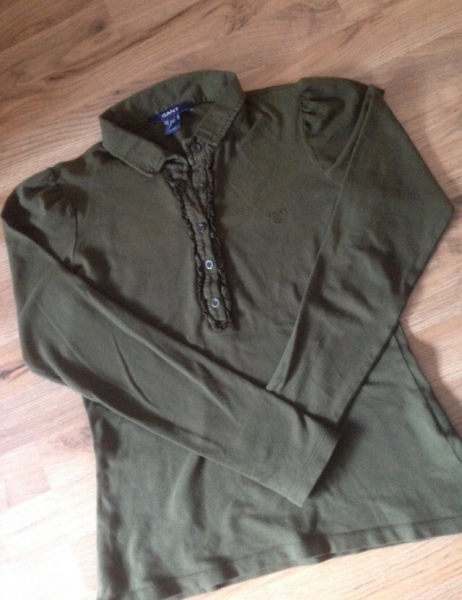 Dunkelgrünes Langarmshirt von Gant