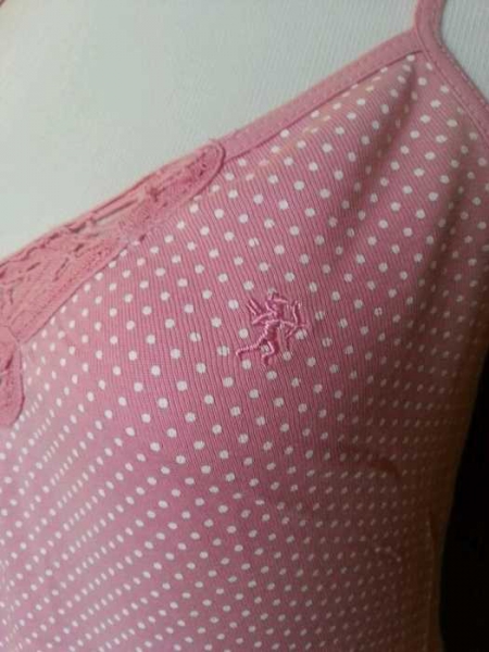 Edc by Esprit Top Hängerchen in rosé Dots Punkte Gr.M
