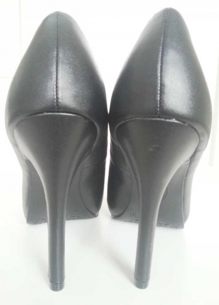 Neu! Graceland/Deichmann schwarze Riemchen-Highheels aus Kunstleder Gr. 37 / Neu!