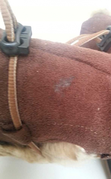 Braun-/beigefarbene Kunstfellboots/-stiefel in partieller Wildlederoptik Gr. 36