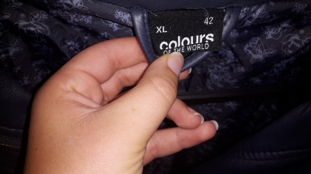 Blaue Lederjacke 