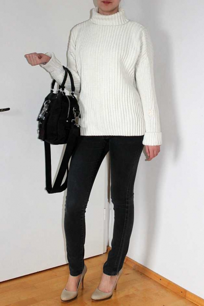 Pullover, Strickpullover, gerippt, Blogger