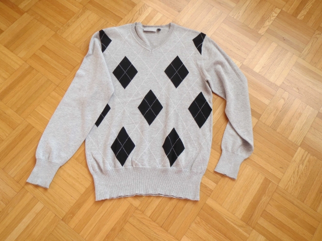 Pullover,Rautenmuster,Neuwertig,Gr.S/M