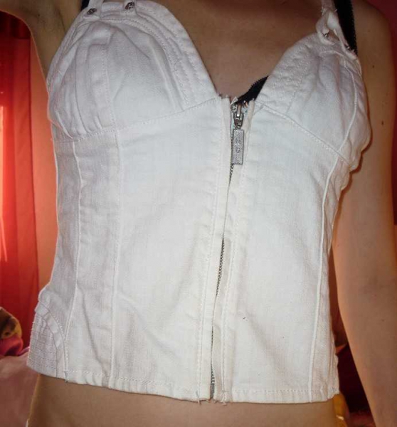 Bustier-Top aus Jeans