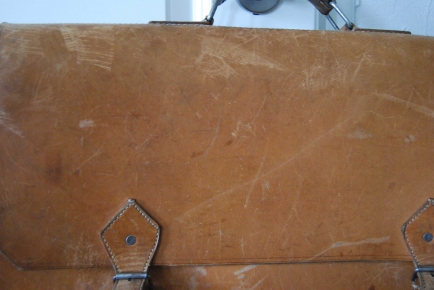 Leder Vintage Schultasche XXL  Used Look Trendi