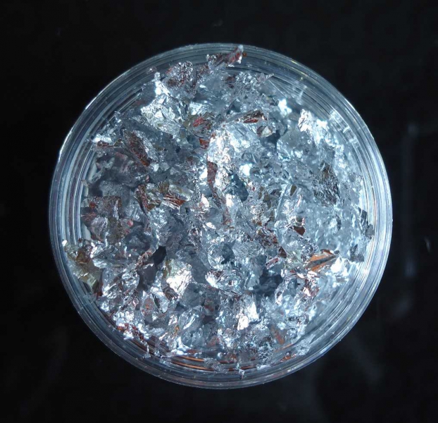 Blattsilber Nail Art - Silber- Nägel