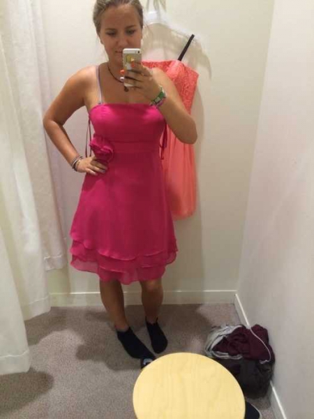 Abendkleid, festliches Kleid in pink