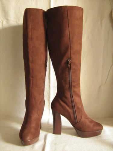 Neue Sommerkind Stiefel Gr. 40 Overknees High-Heels Plateau Wildlederimitat