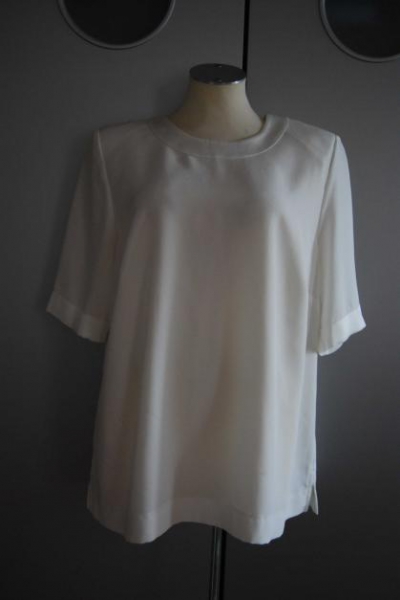 Weisse Bluse Oberteil Vintage Oversize Trendi