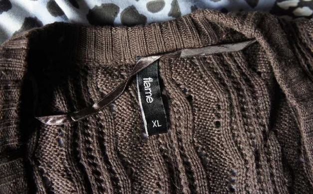Schöne Strickjacke in Braun von Flame in der Gr. 44 / L flame 