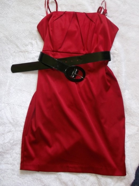 rotes Kleid Cocktailkleid C&A