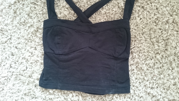 schwarzes Bralette Croptop 