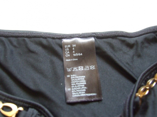schwarzer Bikini mit goldenen Details H&M