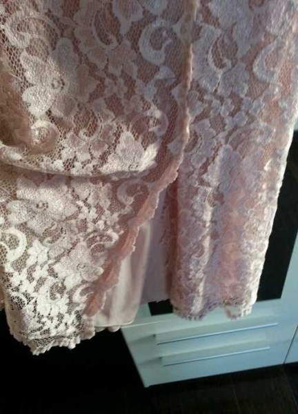 Wunderschönes Vintage Spitzenkleid Rosé - Größe 36