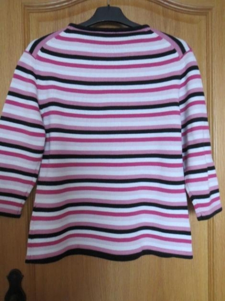 Pullover,gesterift,3/4Arm