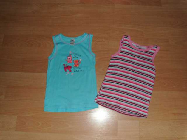 2 Unterhemden von Topomini, türkis und rosa, Gr. 86/92