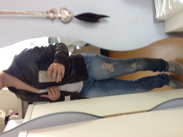 Braune Lederjacke