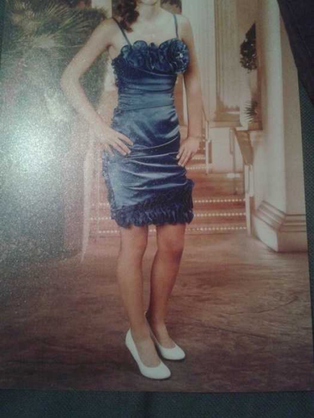 blaues Abendkleid/Abschlussballkleid