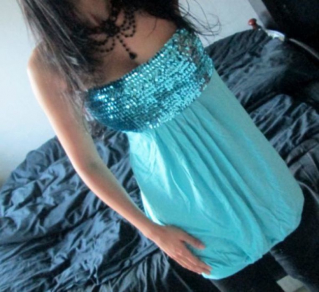 Pailletten Minikleid *Kleid* *Dress* *Hellblau* *Blau* *Glamour* *Cocktailkleid*