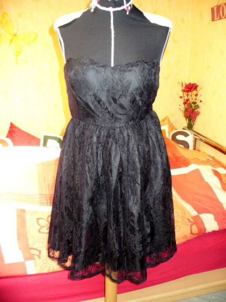 Spitzenkleid Bustierkleid schwarz Gothic