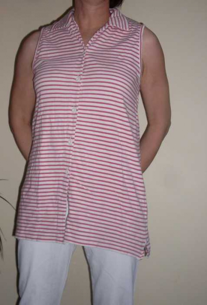 weiß/ rot gestreiftes sailor hemd