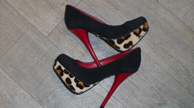  Buffalo Highheels schwarz/leo