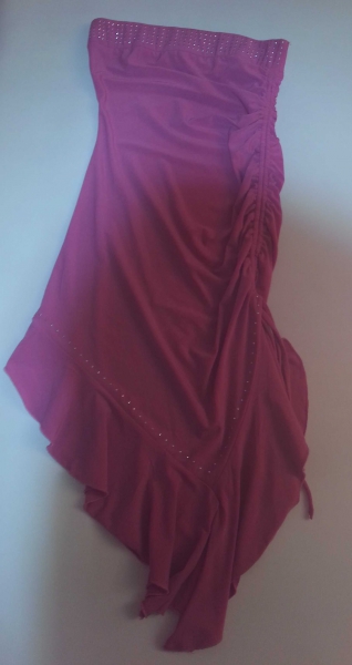sexy Latina Kleid in magenta/fuchia, XS, S