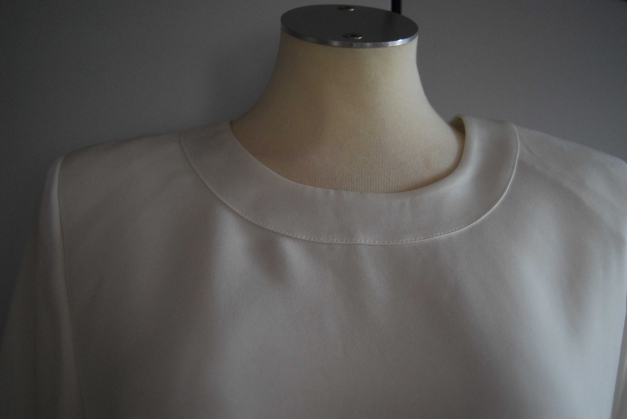Weisse Bluse Oberteil Vintage Oversize Trendi