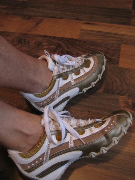 Sneaker Sportschuhe weiß /gold #Graceland