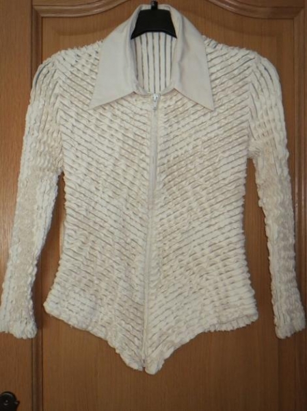 Bluse,Reißverschluss,creme-ecru