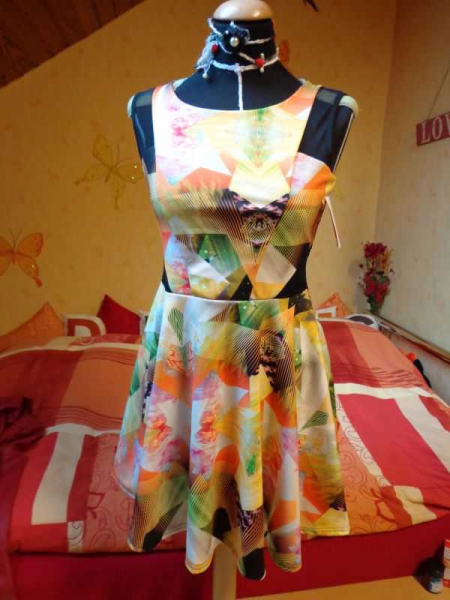 Kiah Retro Skaterkleid Partykleid transparent