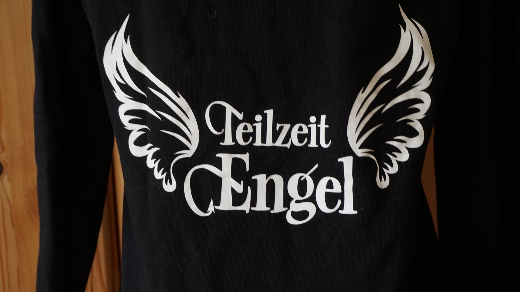 Pulli mit lustigem Aufdruck schwarz S