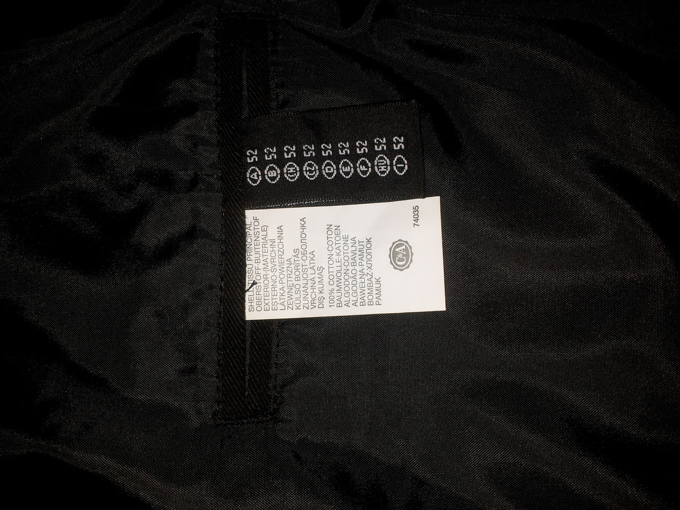 Sakko schwarz Gr. 52 NEU