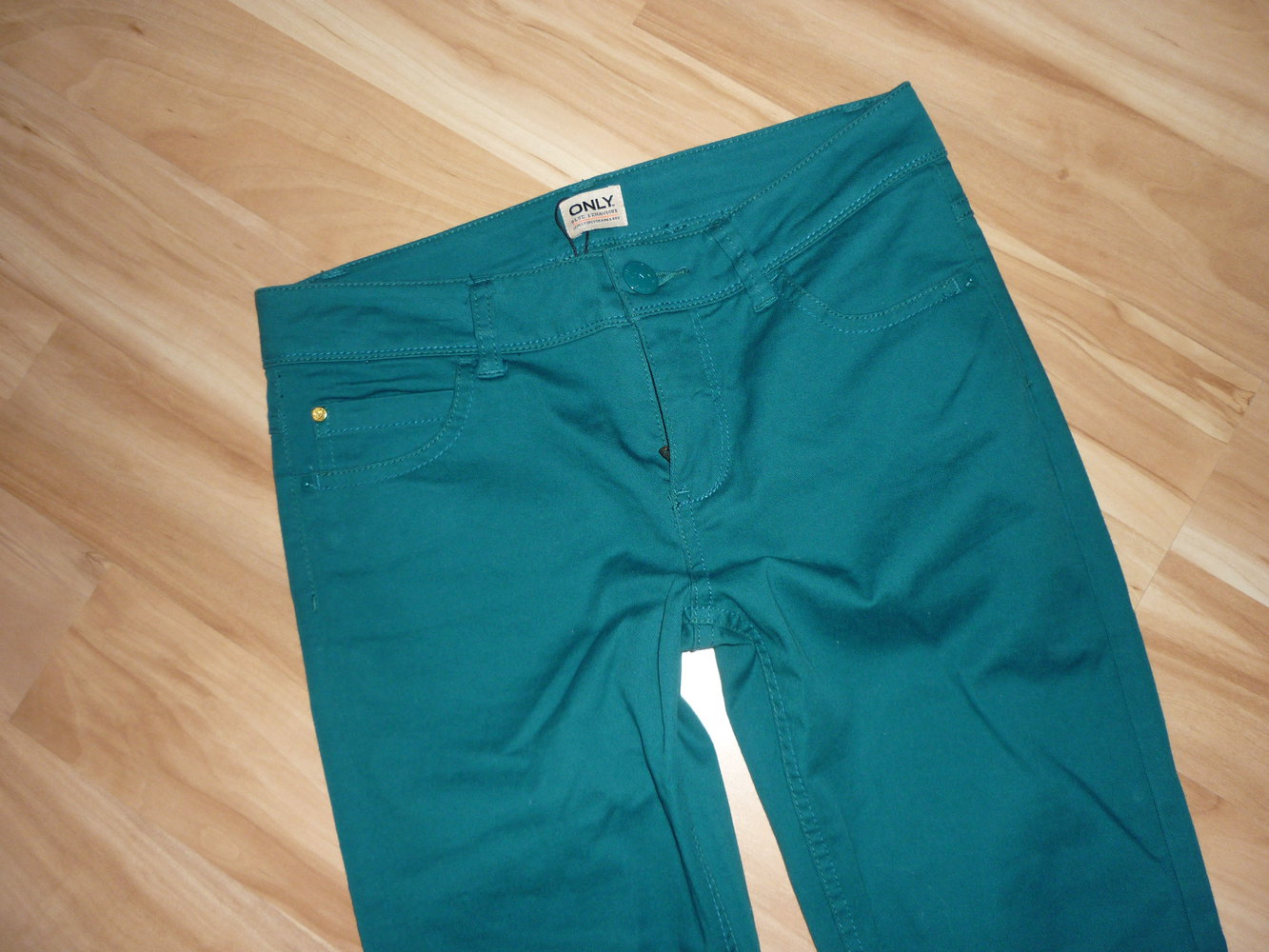 NEU: Only superskinny skinny Röhre Röhrenjeans Jeans grün Größe 34 XS L 32 