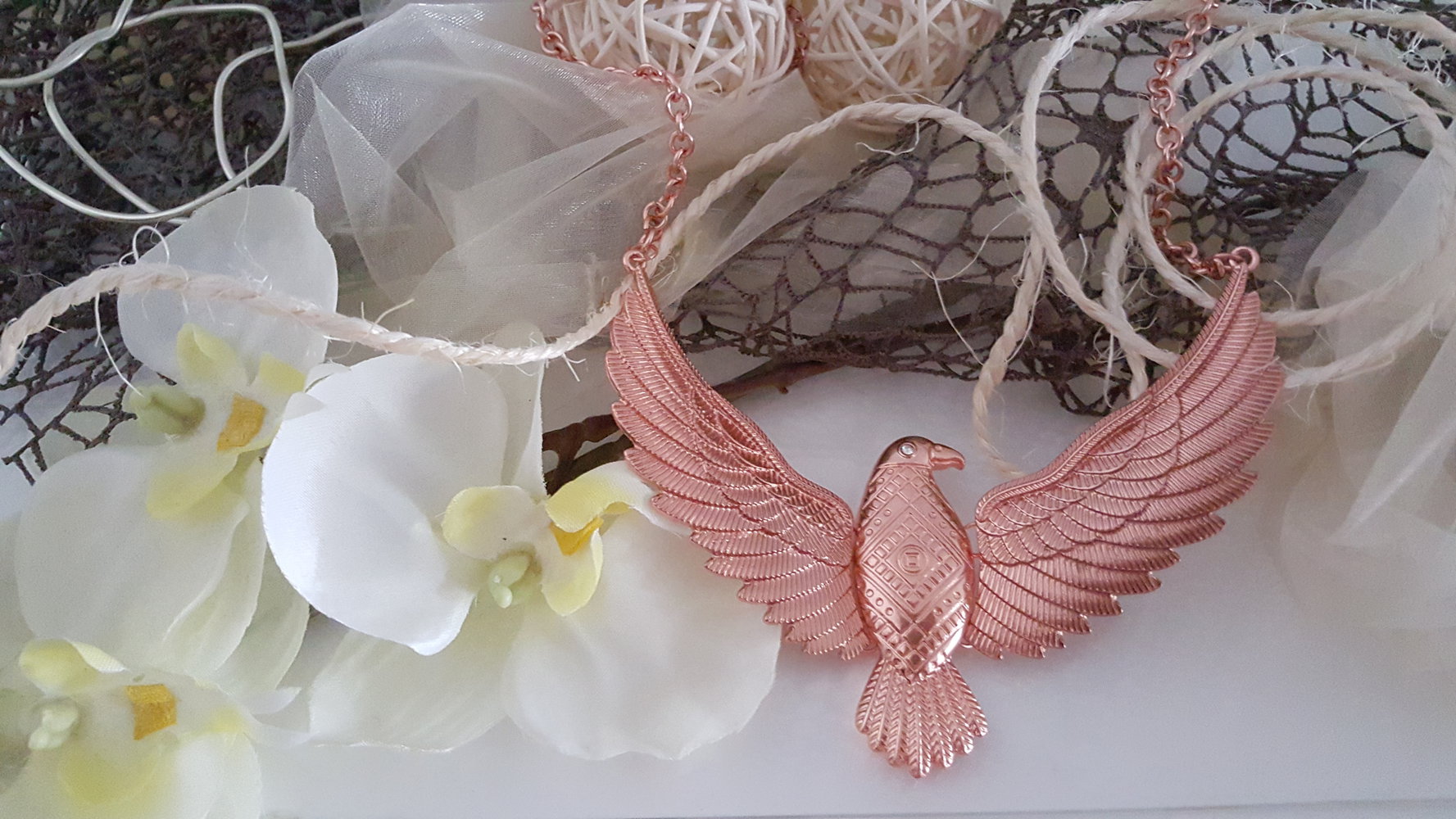 Tolle Hipster Adler Vogel Kette Statement Statementkette 